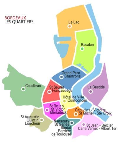 kaart van het arrondissement Bordeaux