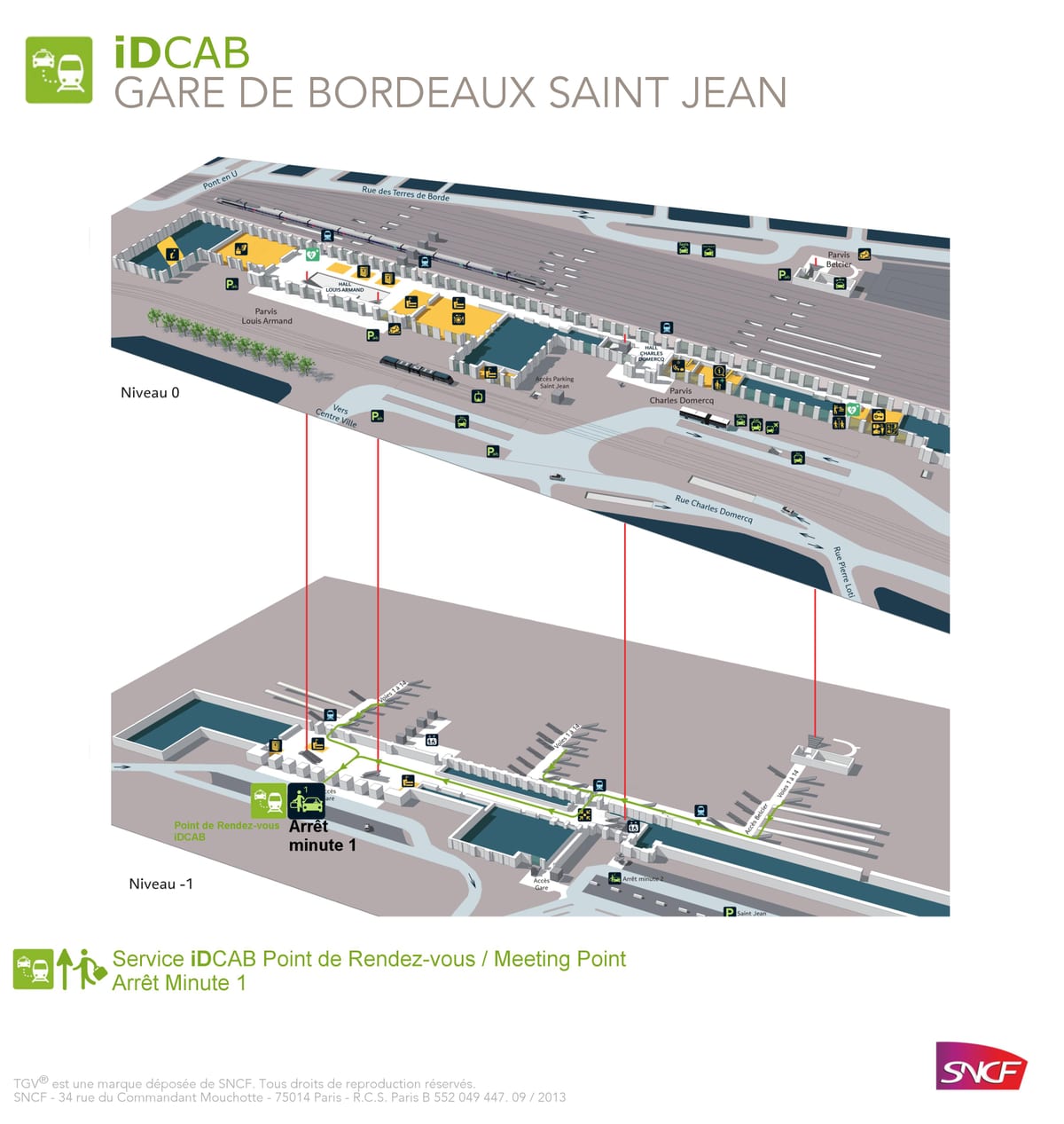 Bordeaux st jean treinstation kaart