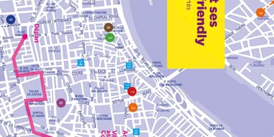 Kaart van Bordeaux gay map
