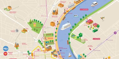 Bordeaux attractie kaart