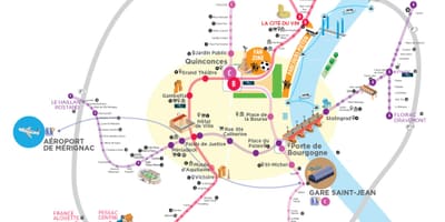 Bordeaux openbaar vervoer kaart