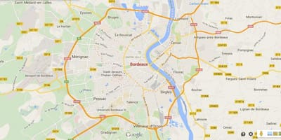 Kaart Bordeaux frankrijk